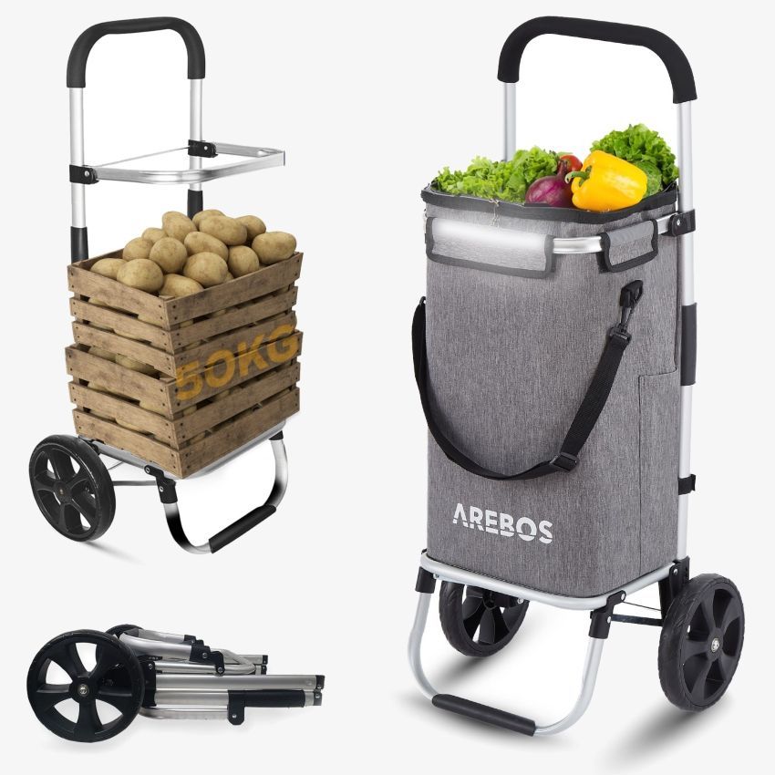 3in1 Einkaufstrolley Grau
