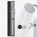 Solardusche 60L mit Handbrause und Themometer schwarz/silber
