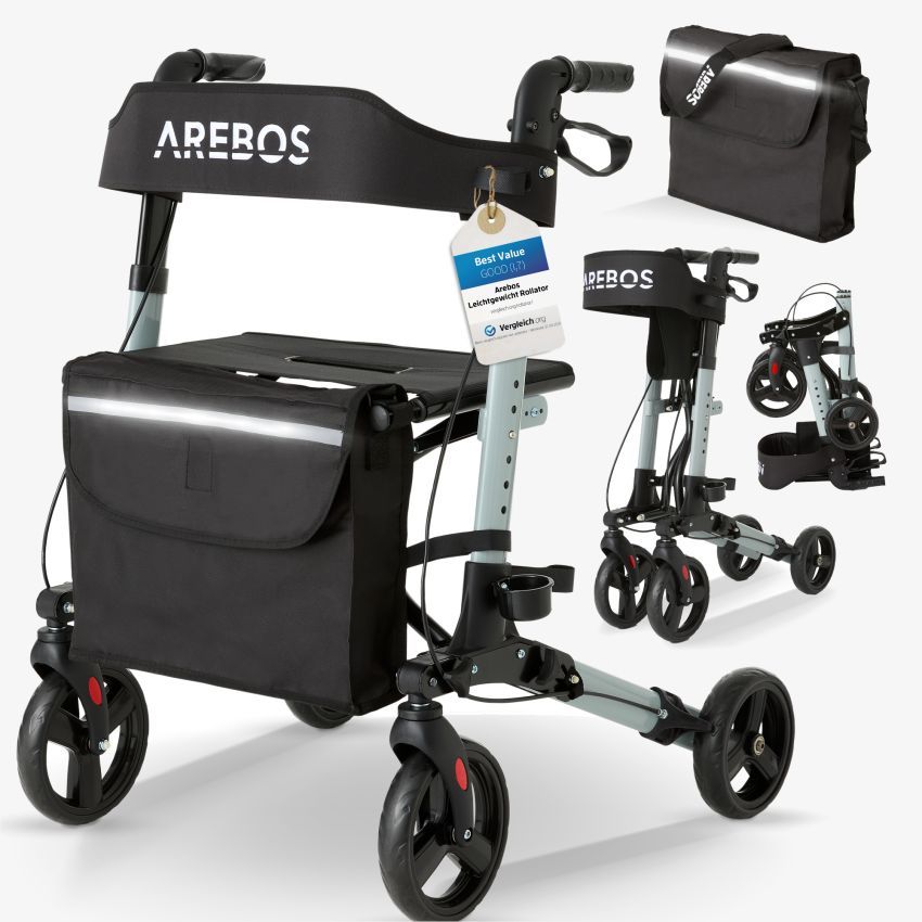 Alu Rollator - klappbar inkl. Einkaufstasche