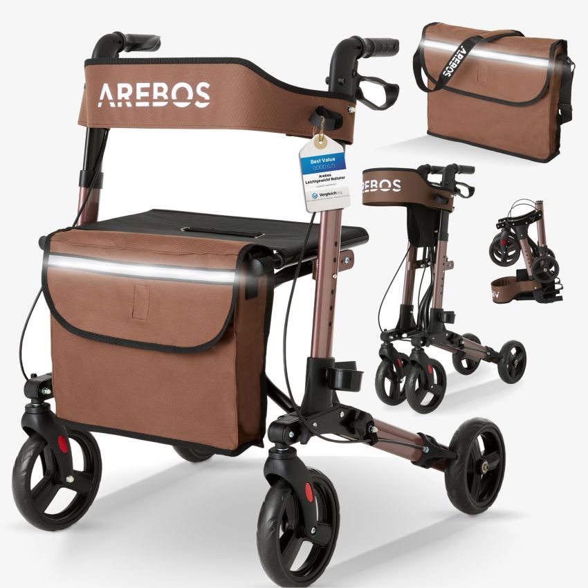 Alu Rollator - klappbar inkl. Einkaufstasche