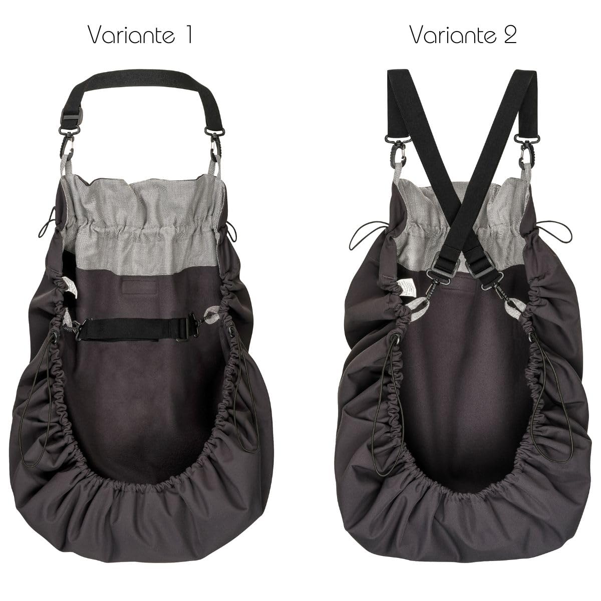 Hoppediz Tragecover aus Softshell - Universalcover für Babytrage und Tragetuch (grau)