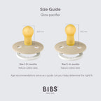 BIBS Colour Glow Schnuller 2er-Pack, BPA-frei. Leuchtet im Dunkeln, Kirschform Nippel. Naturkautschuk/Latex, Hergestellt in Dänemark. 18+ Monate (2er Pack), Sage NIGHT/Cloud NIGHT