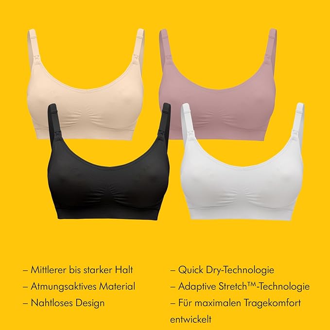 Medela Keep Cool Ultra Nahtloser Schwangerschafts- und Still-BH ohne Bügel – Mit 6 eingewebten atmungsaktiven Zonen – Soft-Touch-Gewebe