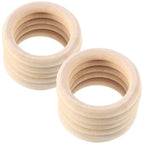 RosewineC 10 Stück Holzring Set,Holzringe Zum Basteln,70mm Hölzerne Basteln DIY Makramee Zubehör
