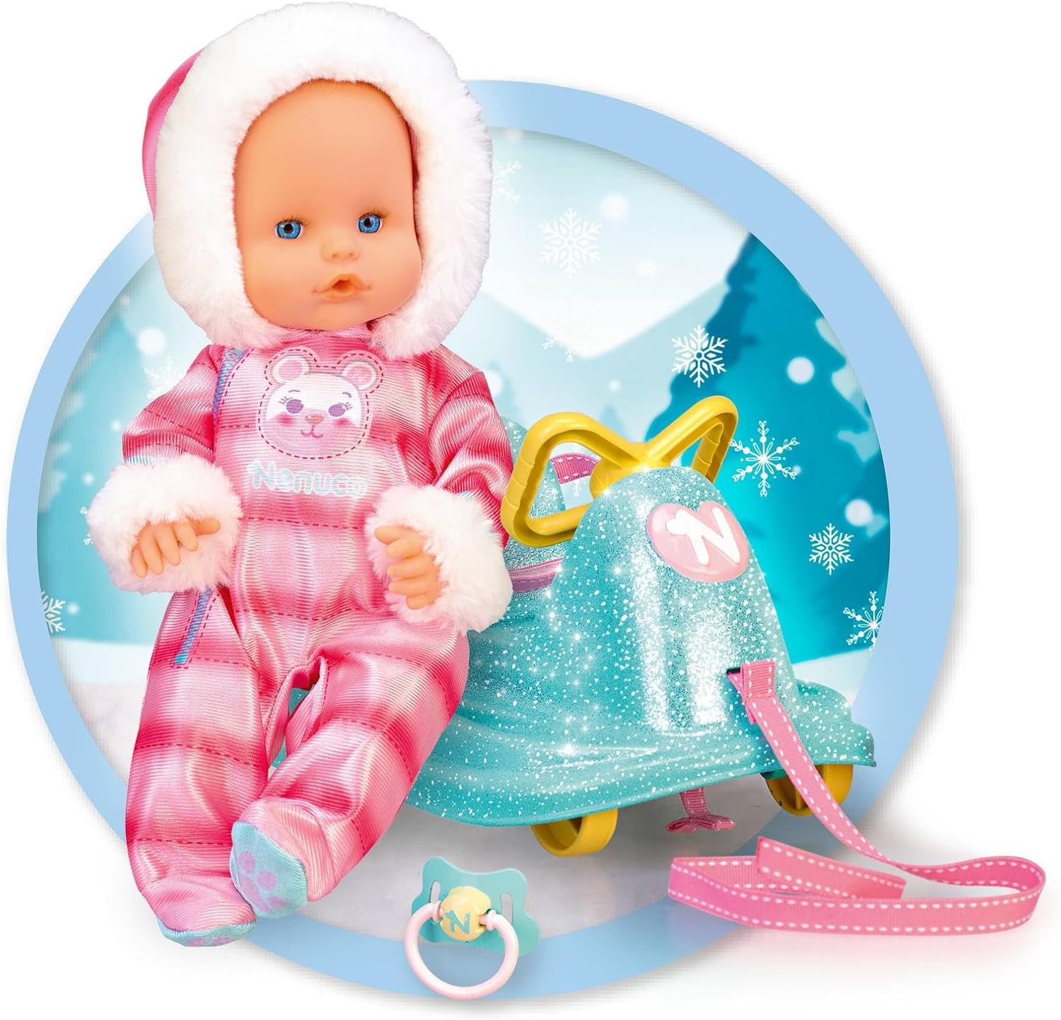 Nenuco – Schlitten Baby-Puppe (35 cm)