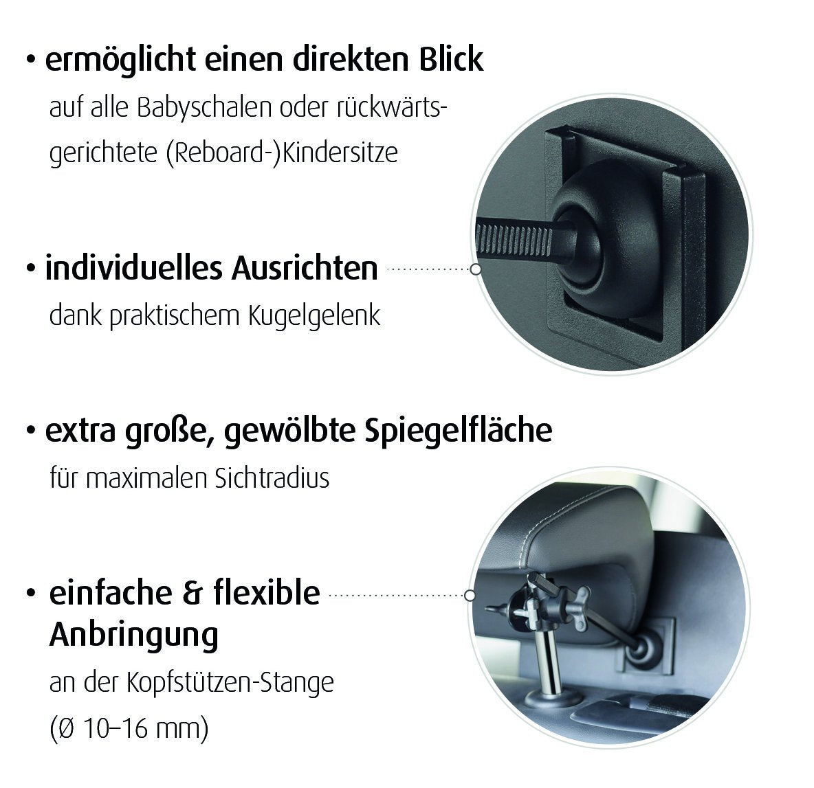 Reer 86031 BabyView Auto-Sicherheitsspiegel