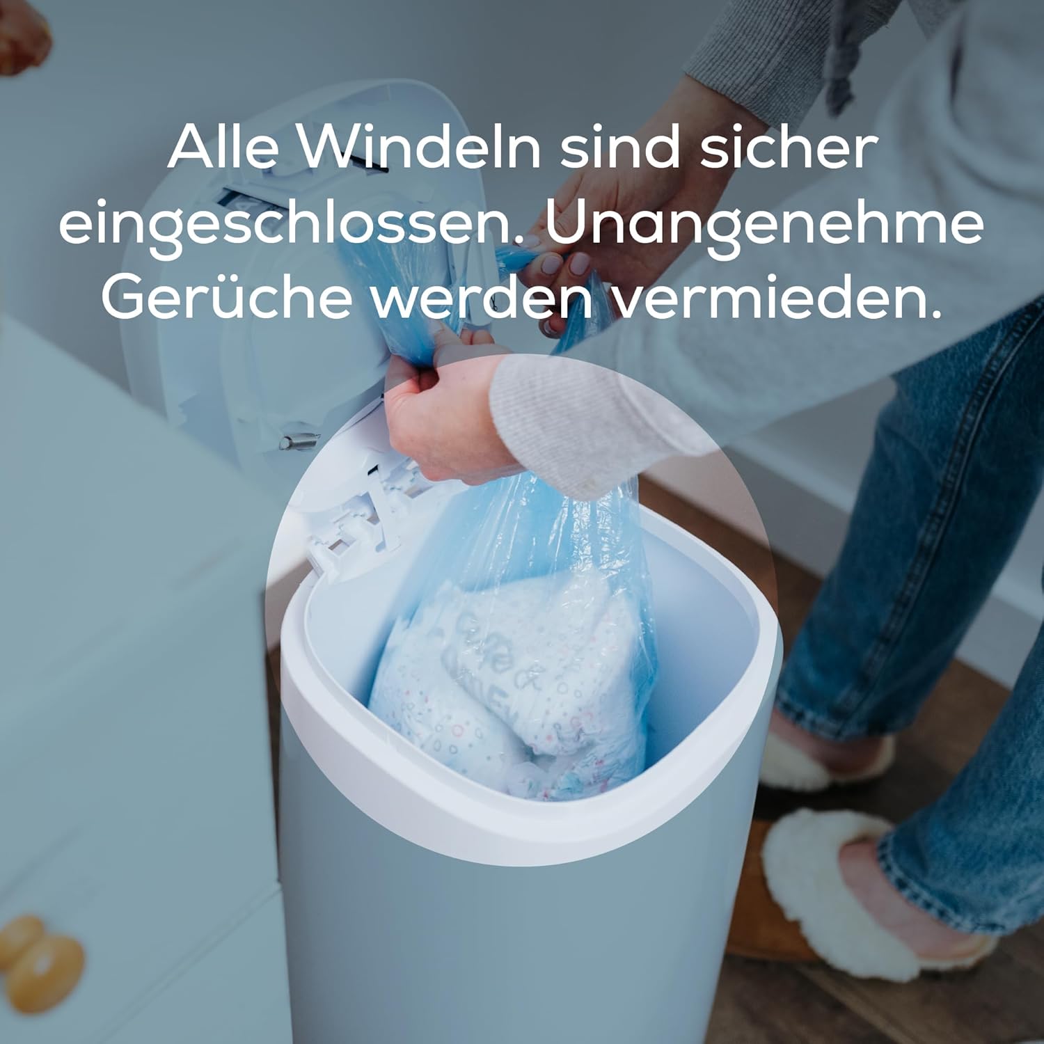 Angelcare Original Nachfüllkassetten Classic/Dress-Up XL, 6er-Pack, hält bis zu 12 Monate, 5x weniger Folienverbrauch
