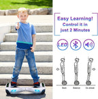 Hoverboard für Kinder mit Bluetooth-Lautsprecher &amp; LED-Beleuchtung