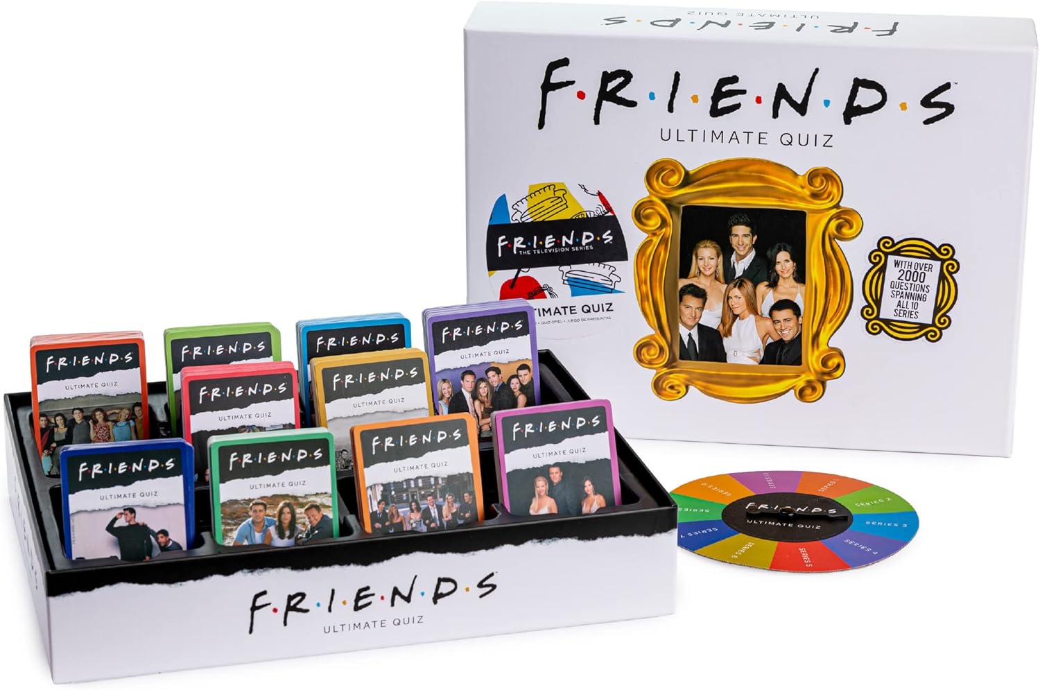 FRIENDS Paladone Ultimate Trivia Quiz - 391 doppelseitige Quizkarten - 2000+ Fragen - Offiziell lizenzierte Ware