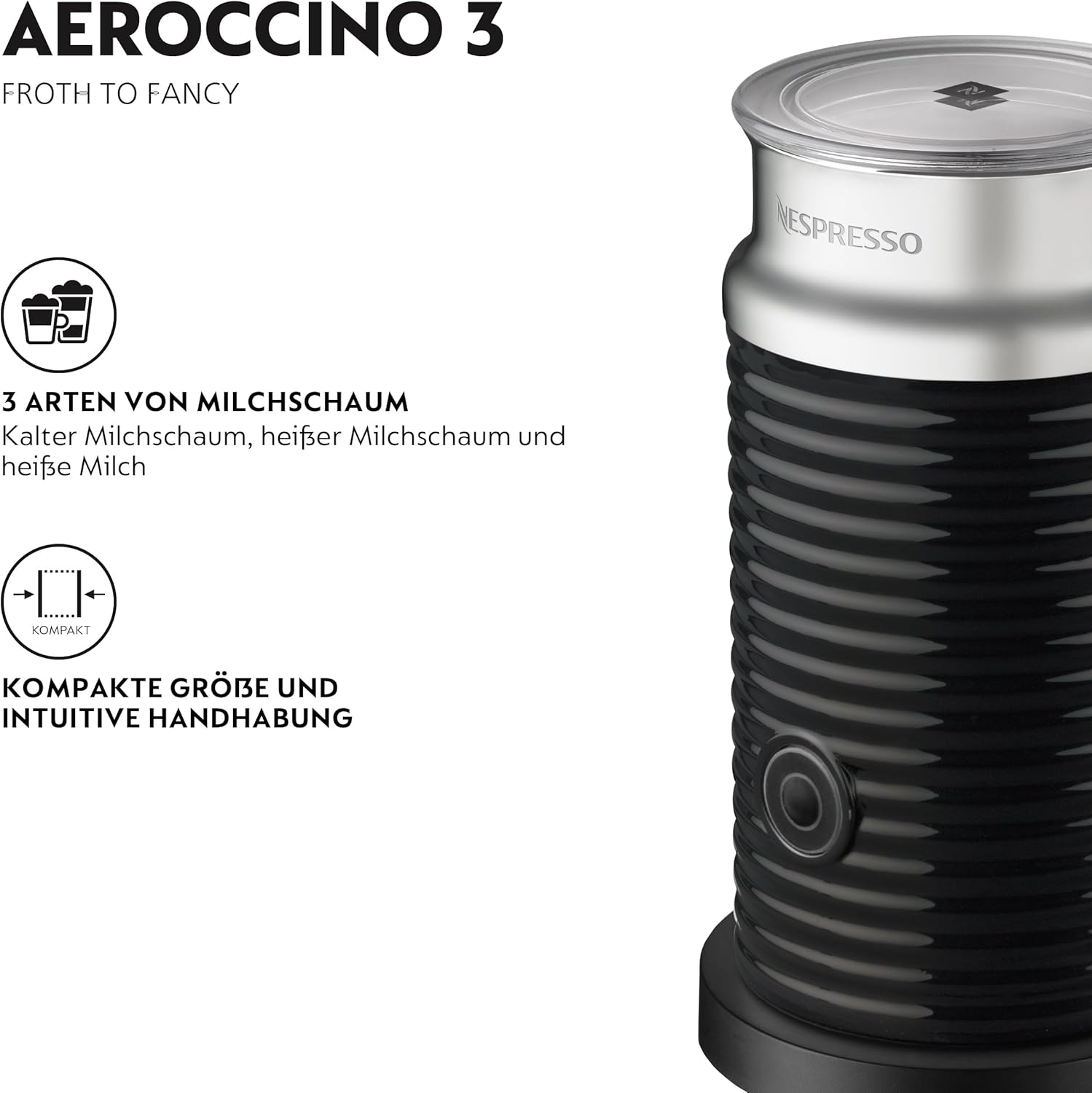 NESPRESSO® Aeroccino3 Milchaufschäumer