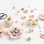 RosewineC 10 Stück Holzring Set,Holzringe Zum Basteln,70mm Hölzerne Basteln DIY Makramee Zubehör
