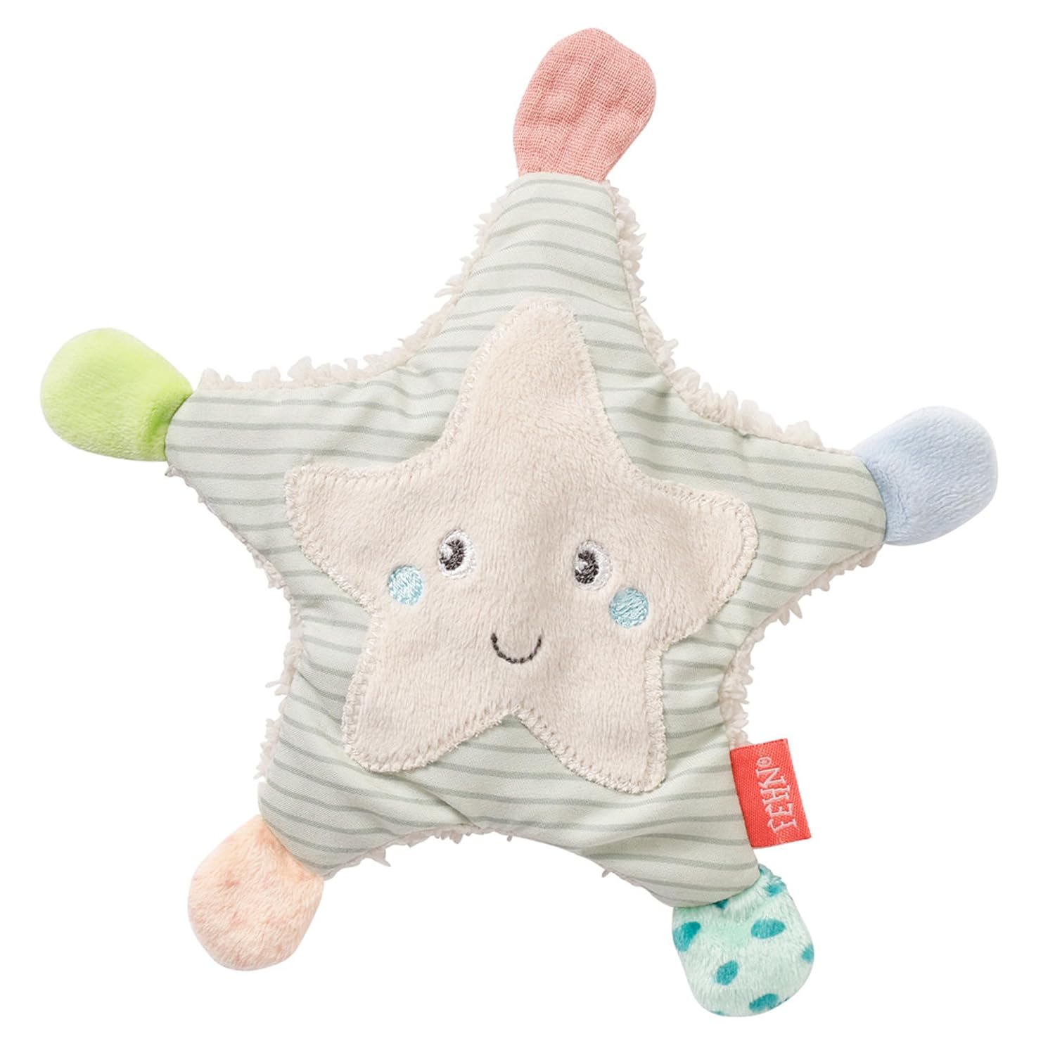 Fehn Knister Seestern – Activity Baby Raschel Spielzeug zum Greifen und Spielen - Activity-Rascheltier Babyspielzeug - Motorikspielzeug & Knisterspielzeug für Babys und Kleinkinder ab 0+ Monaten