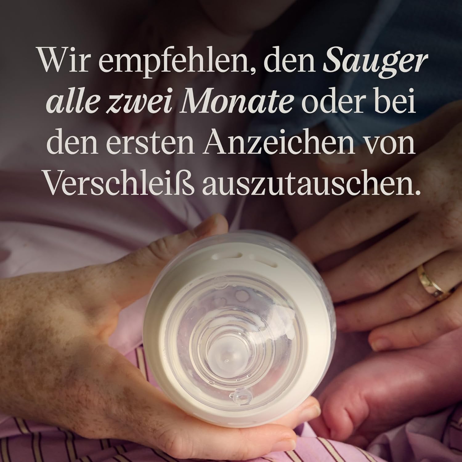 Tommee Tippee-Flaschensauger, Natural Start-Sauger, mittlerer Durchfluss, 3+ M., 2er-Pack, brustähnlich, Anti-Kolikventil, weiches Silikon, Zubehör