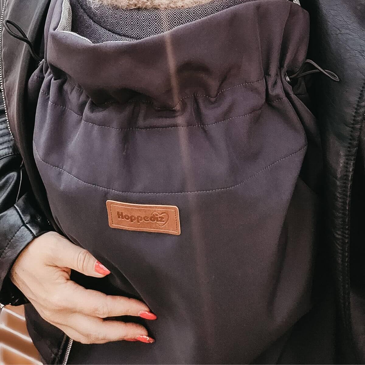 Hoppediz Tragecover aus Softshell - Universalcover für Babytrage und Tragetuch (grau)