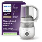 Philips Avent Premium 4-in-1 Dampfgarer, Babynahrungsbereiter, Dampfgarer, Mixen, Auftauen, Aufwärmen, spülmaschinenfest, Modell SCF883/02