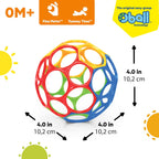 Bright Starts, Oball Classic, flexibler und leicht zu handhabender Ball, sensorisches Aktivitätsspielzeug für Kinder aller Altersstufen, mehrfarbig