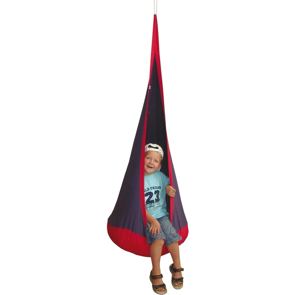 roba Hängehöhle für Kinder - Hängesessel / Hängesack für Kinderzimmer - Indoor und Outdoor nutzbar - bis 50 kg belastbar - Rot / Blau