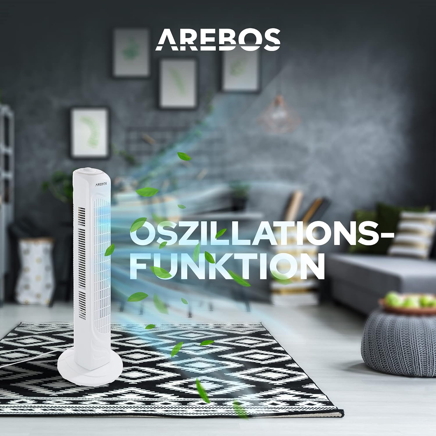 AREBOS Turmventilator | 50 Watt