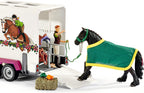 Schleich Horse Club | Pick-up mit Pferdeanhänger 42346 | Set inkl. Fahrzeug, Anhänger, Pferd, 2 menschliche Figuren & Zubehör | Pferdespielzeug & Geschenk für Kinder | 38-teiliges Spielset