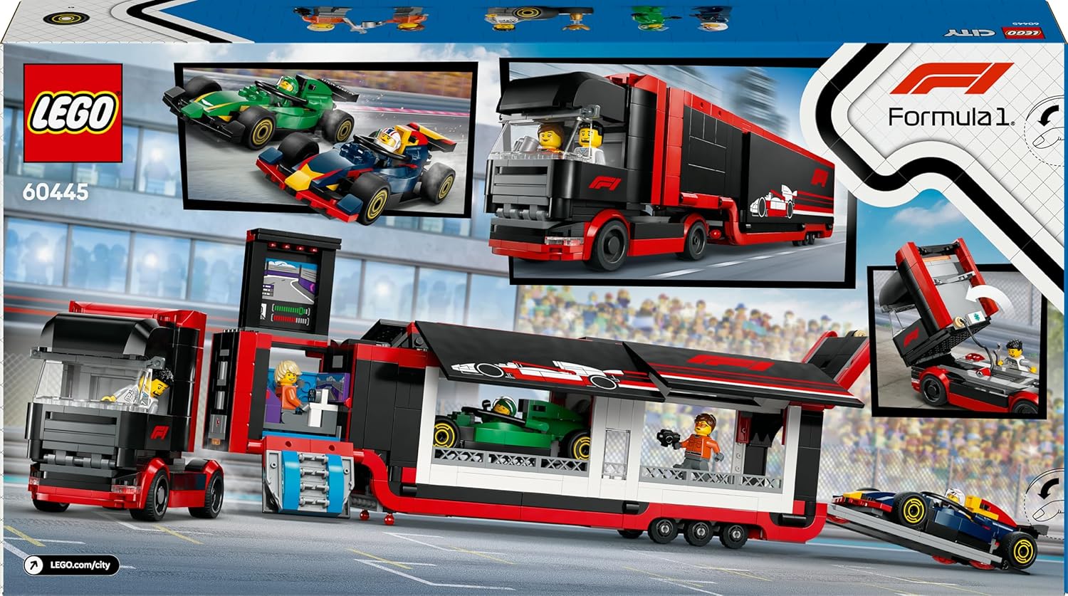 LEGO® City 60445 F1® Transporter mit RB20 & AMR24 F1® Rennautos