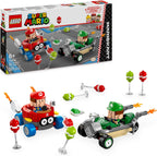 LEGO Mario Kart – Baby Mario vs. Baby Luigi, Nintendo Figuren zum Sammeln, 2 baubare Spielzeugflitzer, Geschenk für Jungen, Mädchen und Gamer ab 8 Jahren, Abenteuer Spielzeug 72034