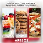 Arebos Küchenmaschine 1500W mit 6L Edelstahl-Rührschüssel | Rot |
