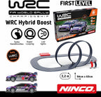 Ninco - WRC Hybrid Boost - Slot-Schaltung auf Maßstab 1/50 und 320 cm Strecke inkl. Zwei Ford Puma Hybrid-Fahrzeuge der WRC Weltmeisterschaft 2022, ab 3 Jahren (91019)