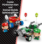 LEGO Mario Kart – Baby Mario vs. Baby Luigi, Nintendo Figuren zum Sammeln, 2 baubare Spielzeugflitzer, Geschenk für Jungen, Mädchen und Gamer ab 8 Jahren, Abenteuer Spielzeug 72034
