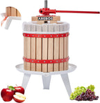 Arebos Obstpresse 12L | Manuelle Saftpresse I Beerenpresse inkl. Presstuch, Druckplatte und Metallspindel I Für jegliche Arten von Saft & Gemüse