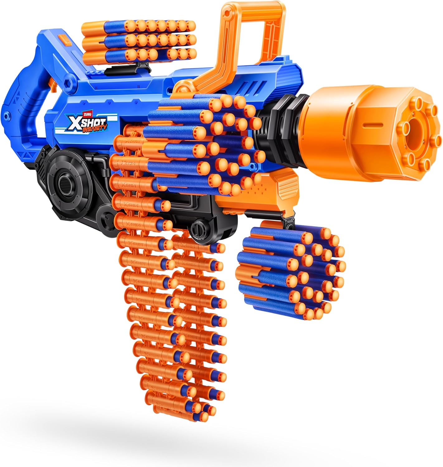 XSHOT Insanity Smoking Barrel Blaster von ZURU mit 72 Air Pocket-Technologie Schaumstoffdarts, Outdoor-Spielzeugblaster mit 27m Reichweite und Zubehör für Jungen, Kinder und Erwachsene ab 8 Jahren