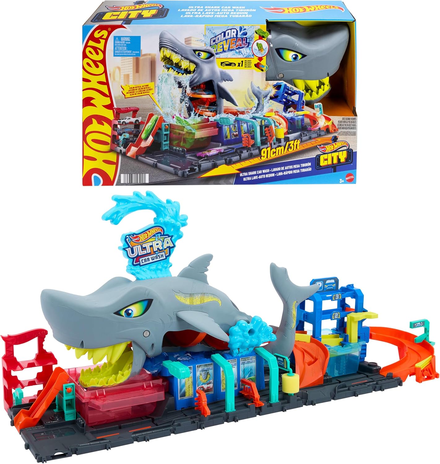 Hot Wheels™ Let's Race Netflix – Ultimative Hai-Autowaschanlage (HTN82)