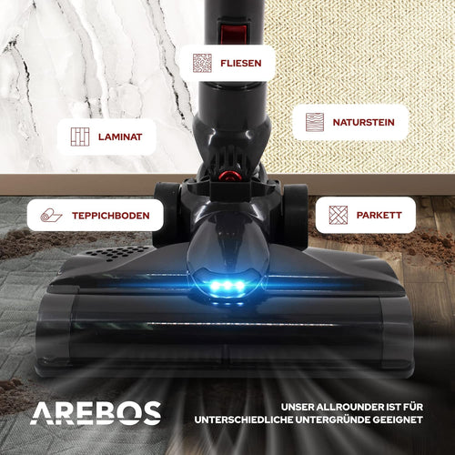 Arebos Akku Handstaubsauger Rot