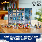LEGO Spider-Man Adventskalender 2024, Superhelden-Spielzeug, vorweihnachtliches Geschenk für Jungen und Mädchen ab 7 Jahren, Bauspielzeug und Abenteuer-Set, Weihnachstgeschenk 76293