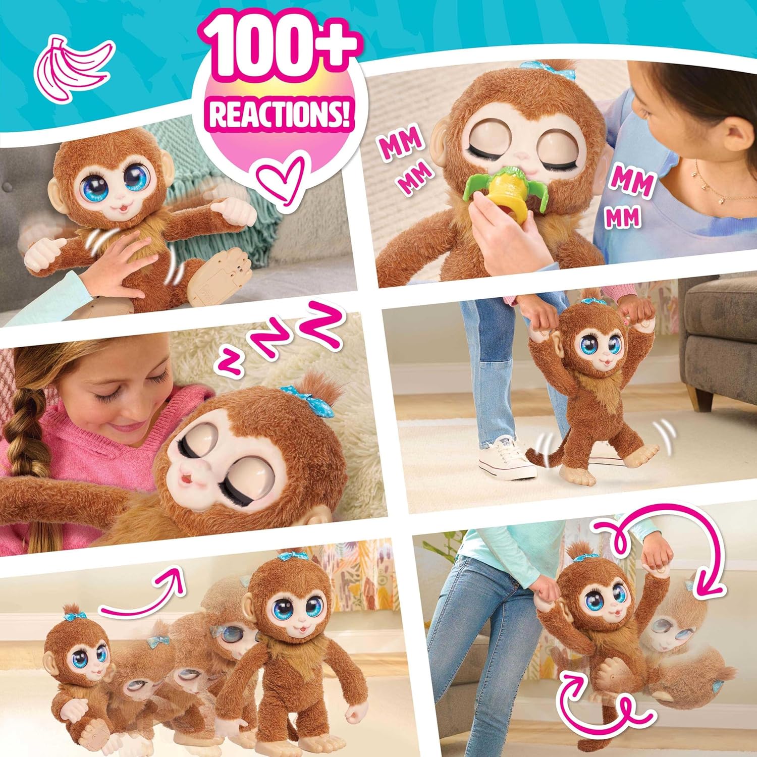 furReal Peanut, das verspielte Äffchen – Interaktives Plüschtier (38 cm)