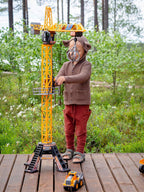 Dickie Toys Giant Crane (203462412) – Kabelgesteuerter Spielzeugkran, 120 cm