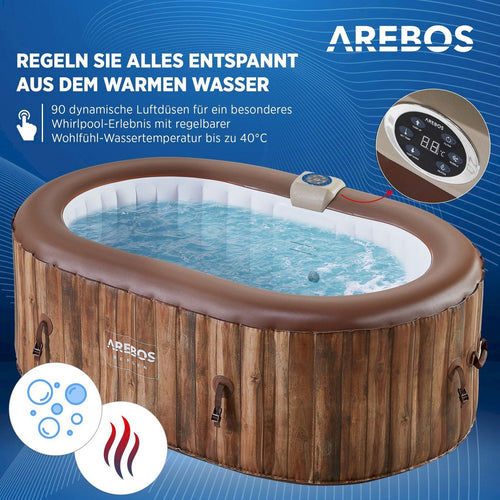 AREBOS Bergen Spa Whirlpool 2 Personen