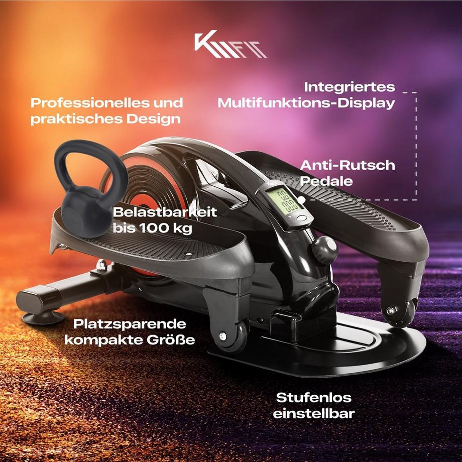 KM-Fit Beintrainer Crosstrainer Heimtrainer 2in1 Fitness Sport Ellipsentrainer
Menge