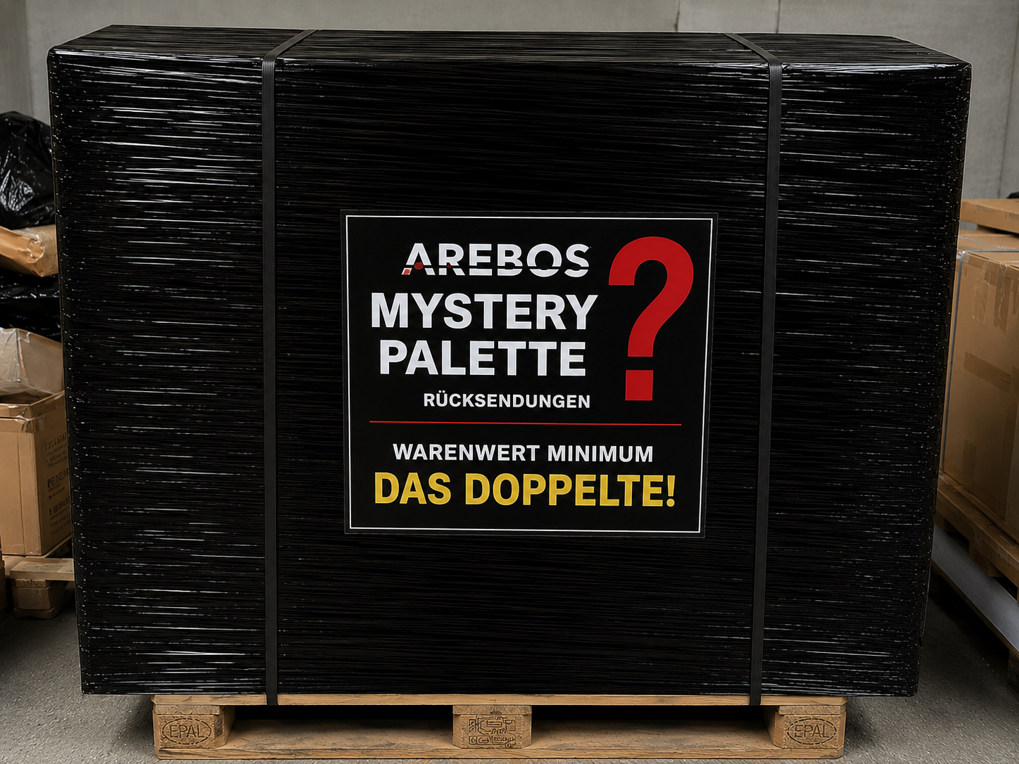 Arebos Rücksende-Palette